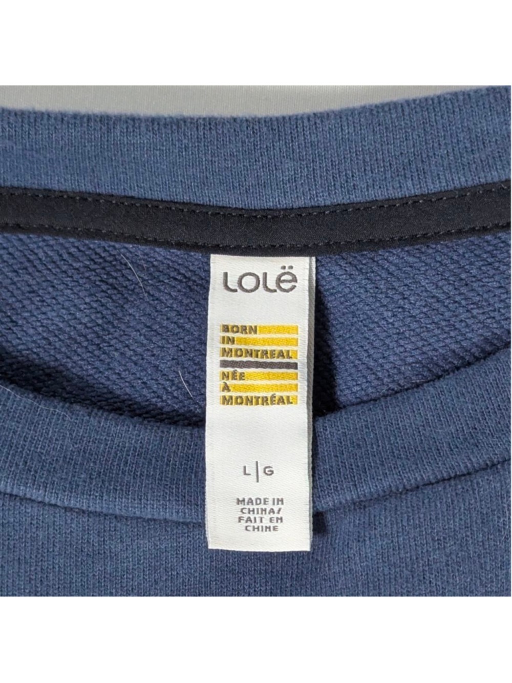 Lolë Blue Asymmetrical Zip Pullover Sweatshirt Women’s Large - Picture 3 of 4